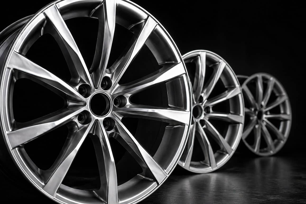 Jantes automobiles en gros plan